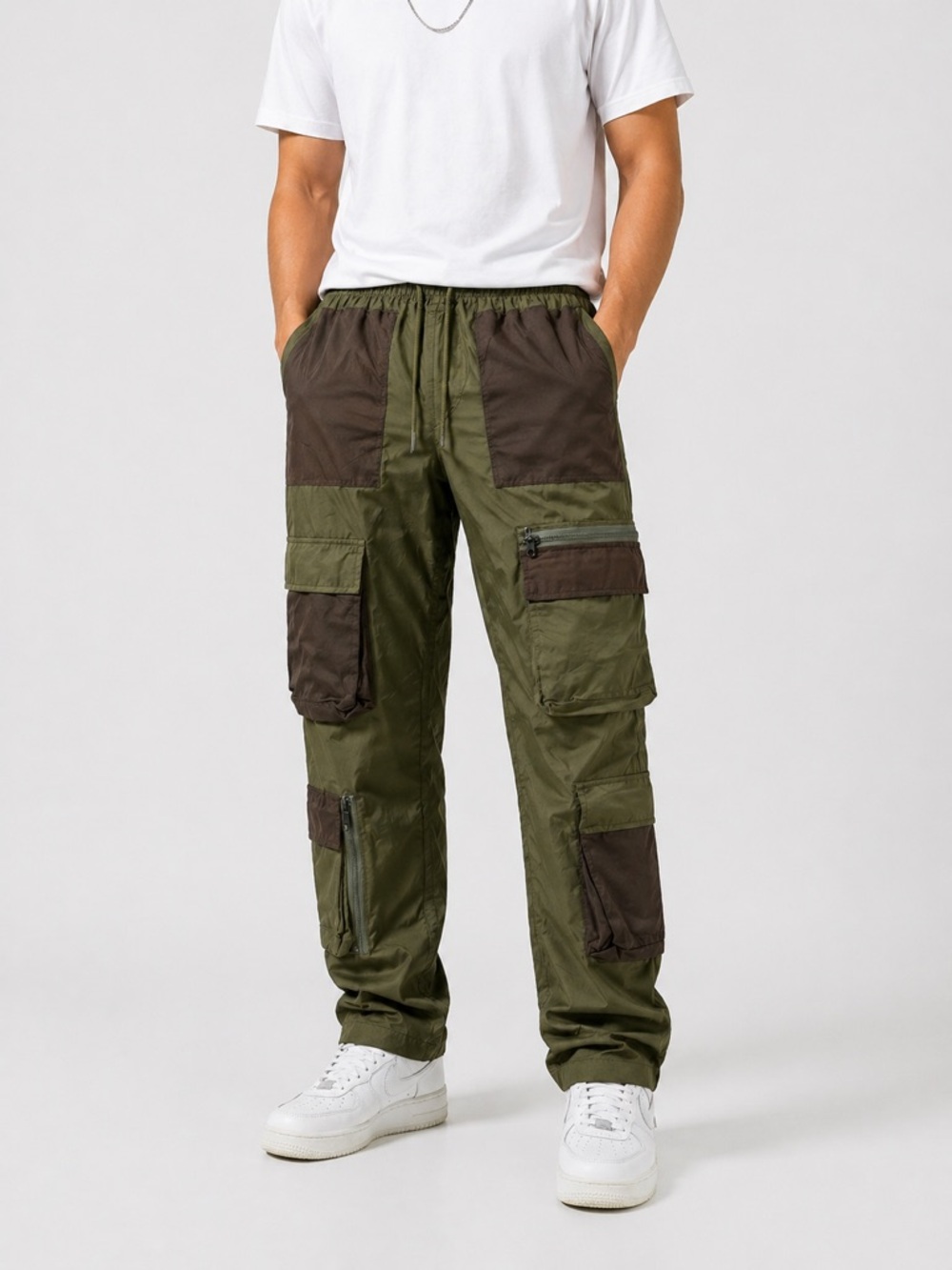 EPTM Men's Olive Green Cargo Pants with Contrast Pockets Size S(30) NWT